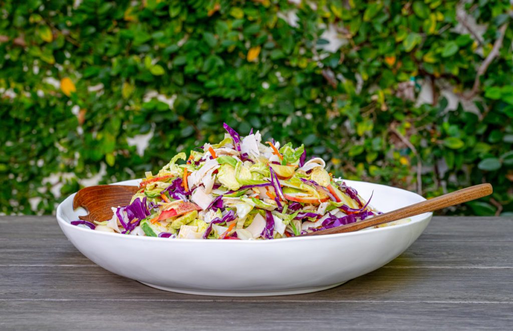 Shredded Crucifer Salad with Chicken by BeingBrigid Functional Nutrition Brigid Titgemeier