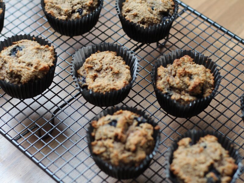 Blueberry Walnut Paleo Muffins