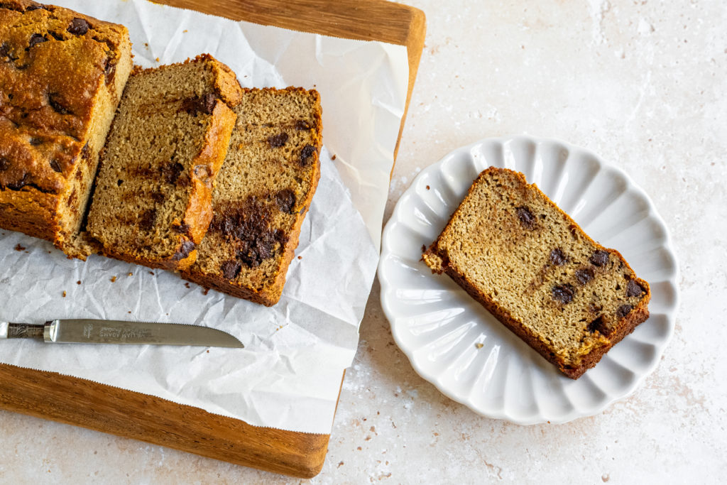 Creamy Chocolate Grain Free Banana Bread by BeingBrigid Functional Nutrition Brigid Titgemeier