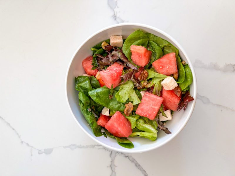 Anti-Inflammatory Watermelon Walnut Salad by Being Brigid Functional Nutrition and Brigid Titgemeier