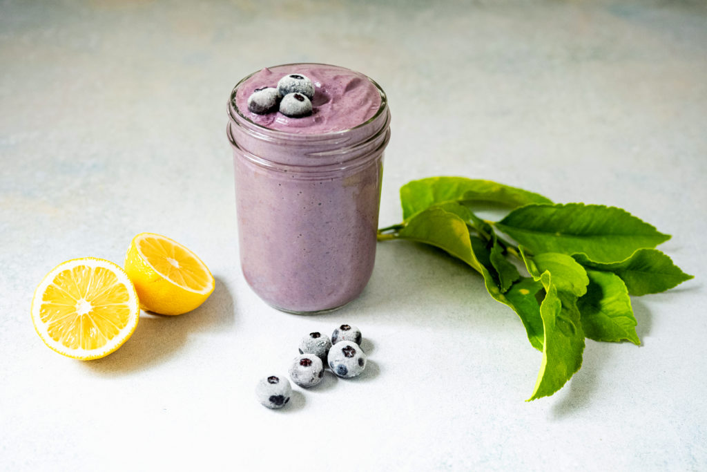 Blueberry Muffin Smoothie by BeingBrigid Functional Nutrition Brigid Titgemeier