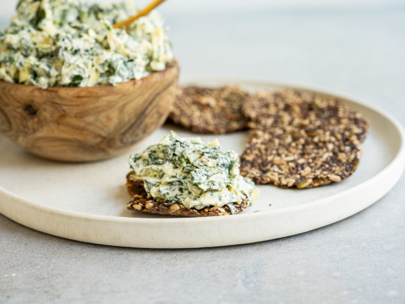 Spinach Artichoke Dip by BeingBrigid Functional Nutrition Brigid Titgemeier