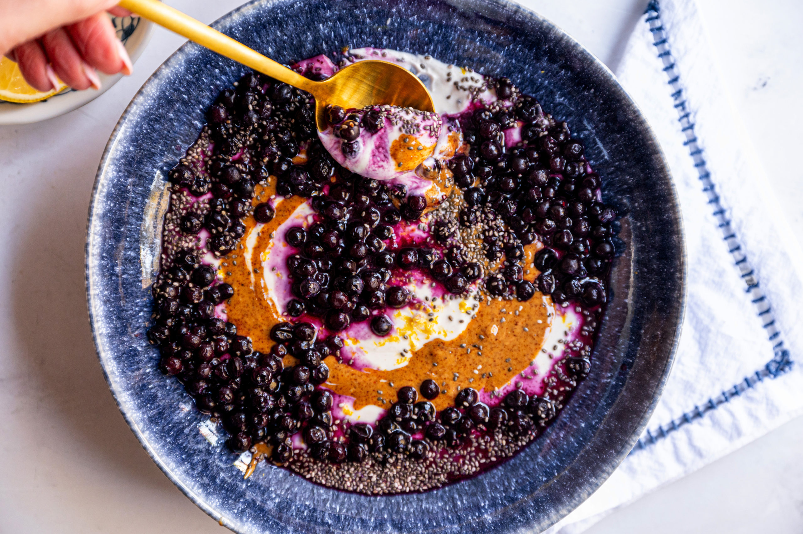 Lemon Blueberry Yogurt Bowl by BeingBrigid Functional Nutrition Brigid Titgemeier