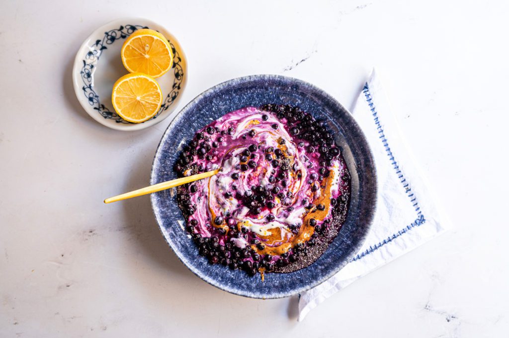 Lemon Blueberry Yogurt Bowl by BeingBrigid Functional Nutrition Brigid Titgemeier