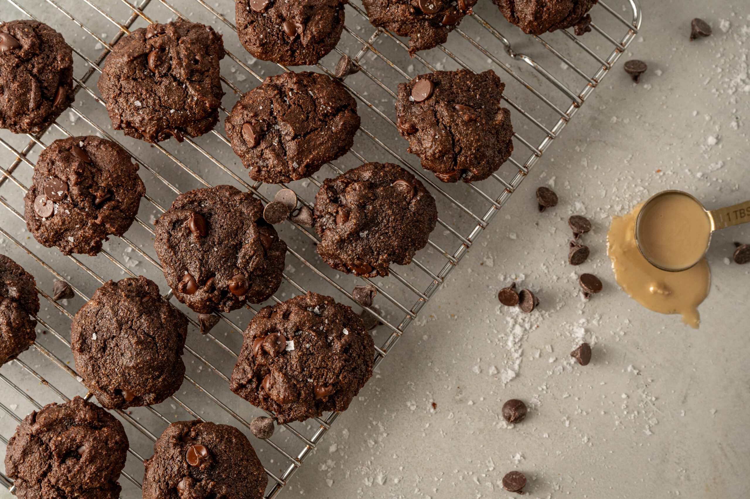 Double Dark Chocolate Tahini Cookies by BeingBrigid