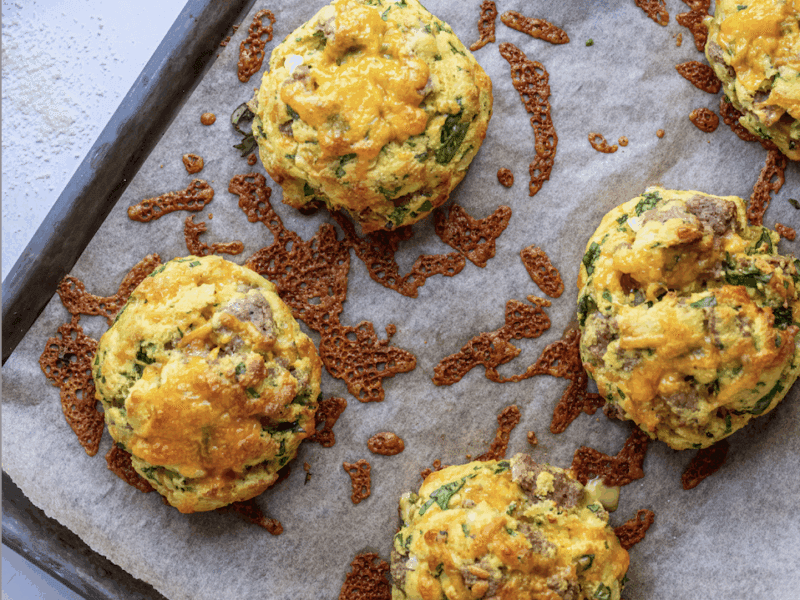 Sausage and Chedder Breakfast Biscuits by BeingBrigid