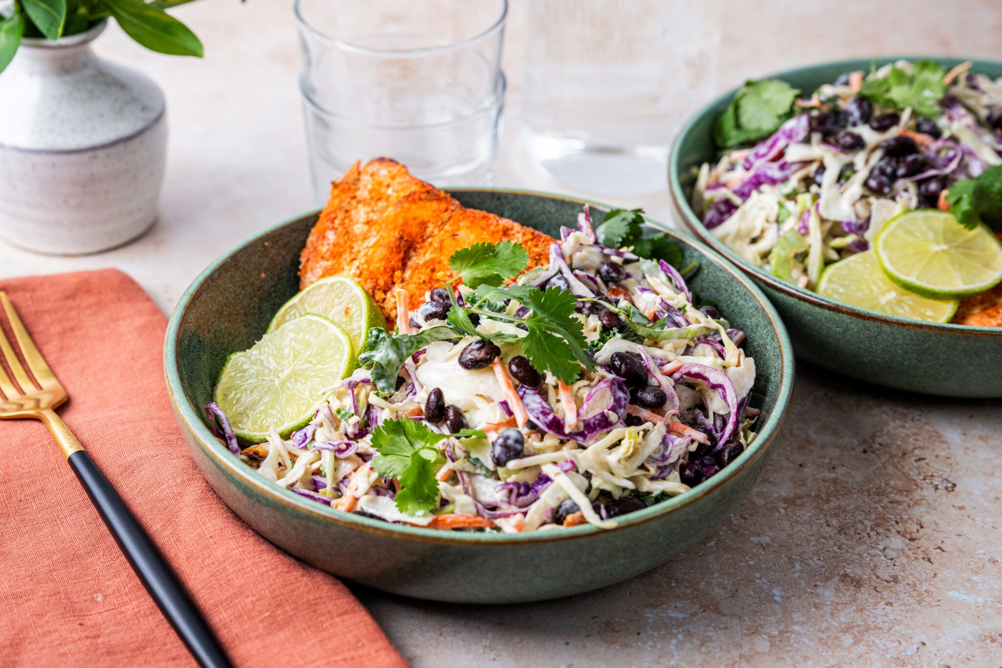 Chili Lime Salmon with Creamy Slaw - BeingBrigid