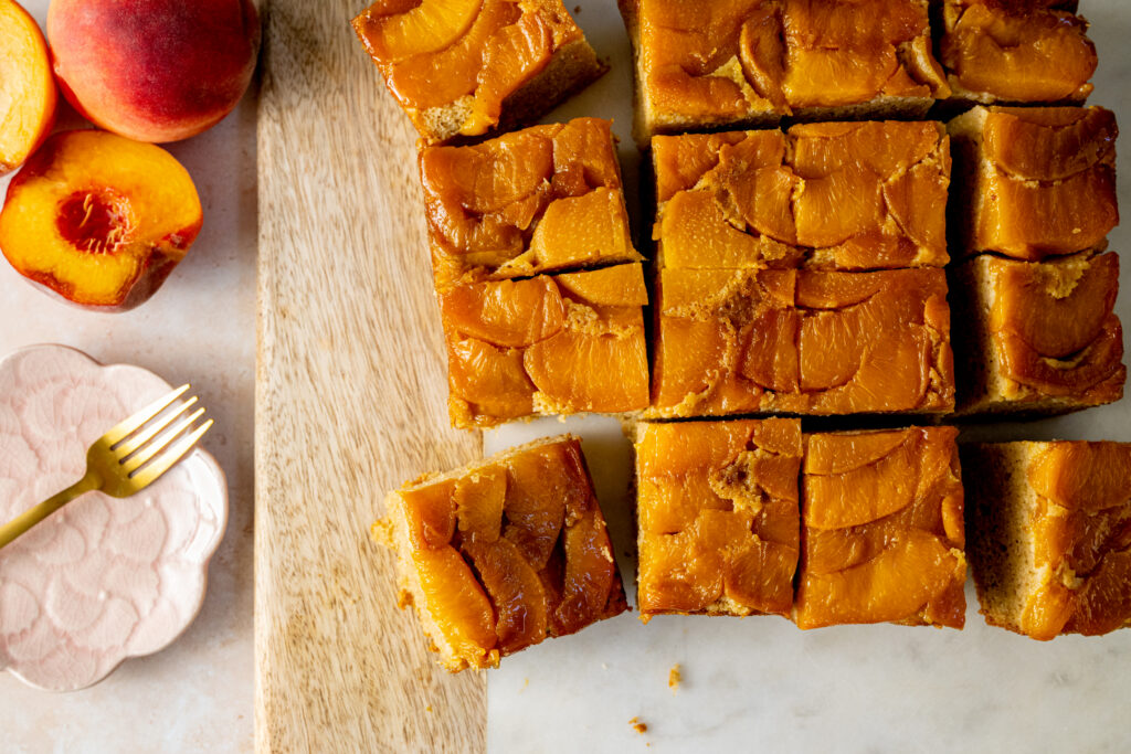 Caramelized Peach Cake by BeingBrigid