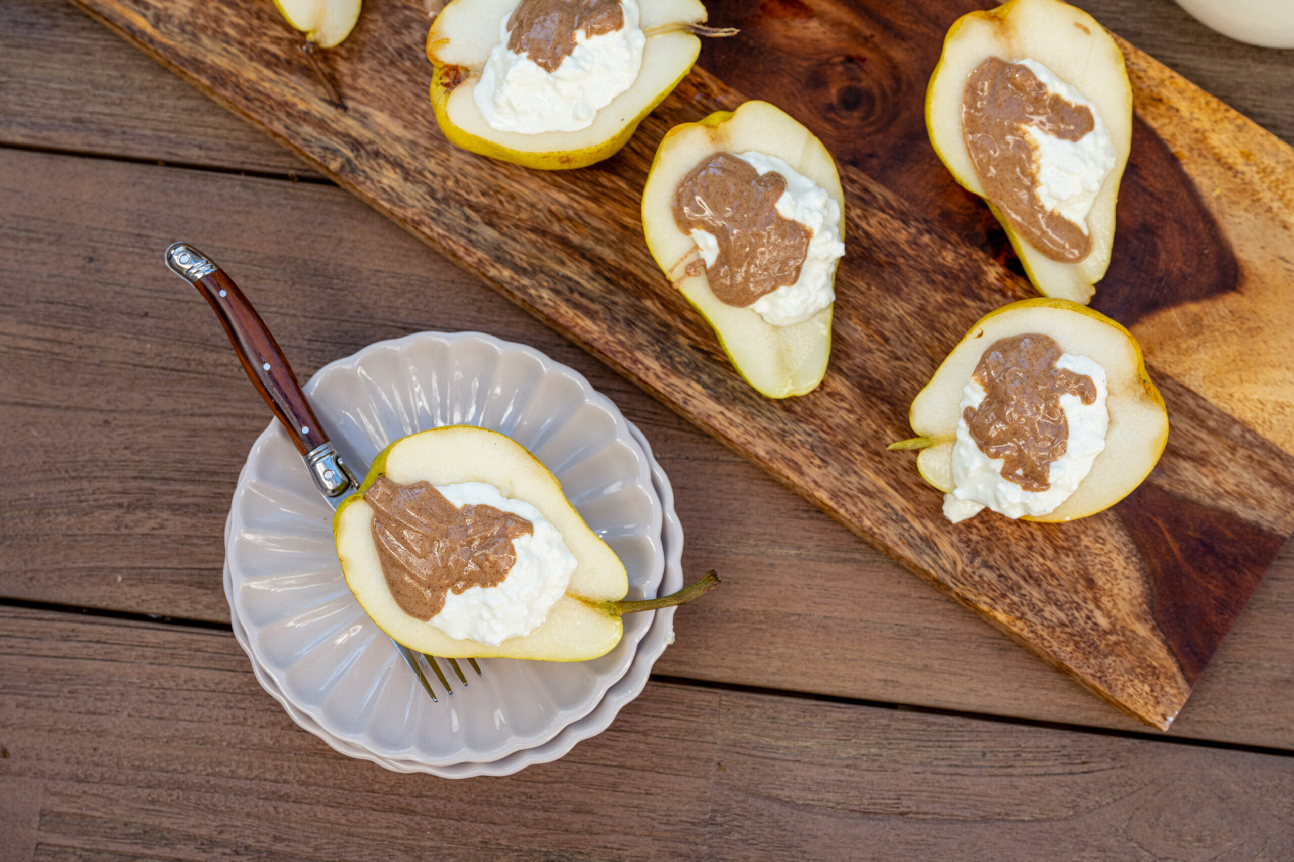 Decadent Stuffed Pears by beingbrigid
