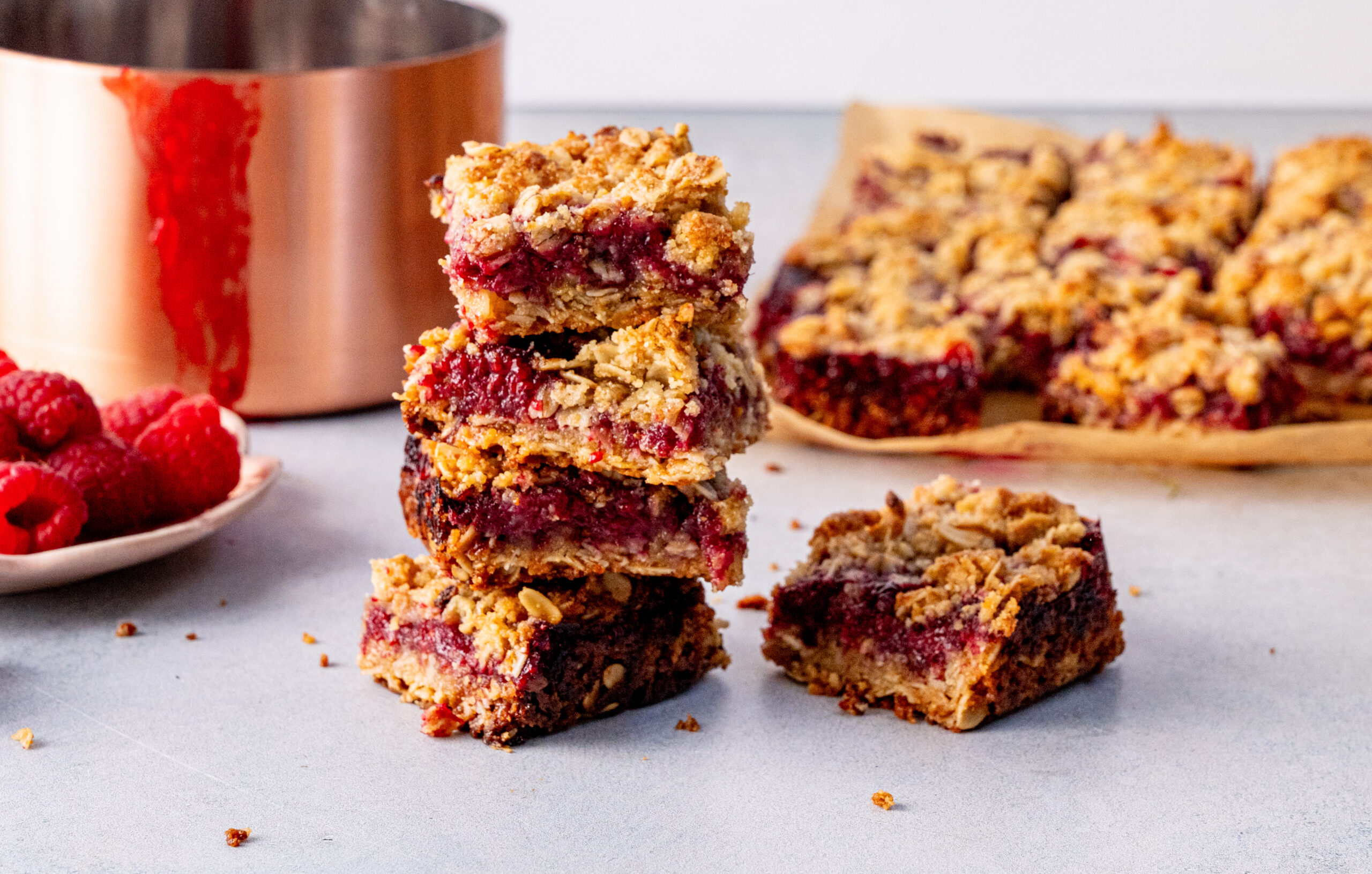 Raspberry Crumble Bars by BeingBrigid